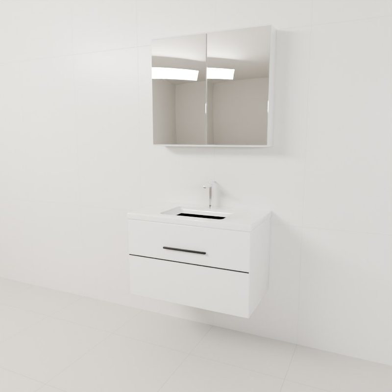 Aynalı Üst Dolaplı Banyo Dolabı